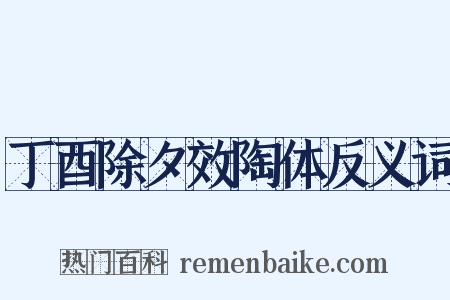 丁酉除夕效陶体反义词是什么意思的图片